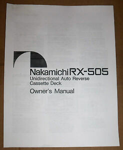 nakamichi rx 505 manual
